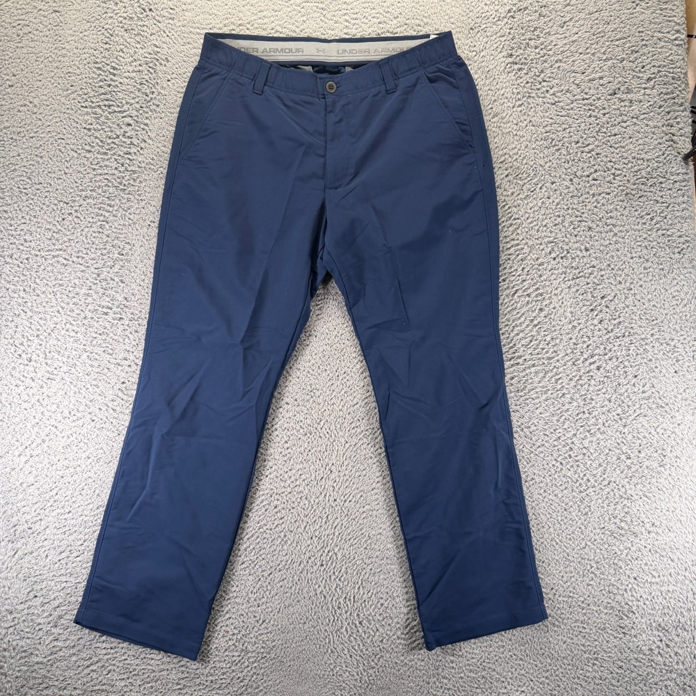 Under Armour Pant Mens 36x30 Blue Nylon Golf Performance Straight Sports Stretch